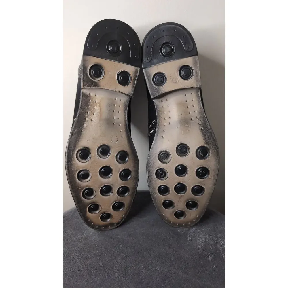 Bacco Bucci Mens Black Leather Comfort Slip On Loafers Size 11.5 Italy